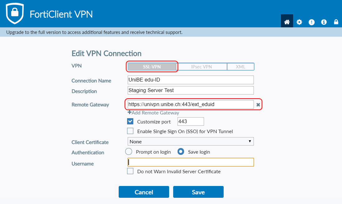 VPN Profil Windows